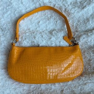 NWOT Yellow Croc-Embossed Shoulder Bag Urban Outfitters
